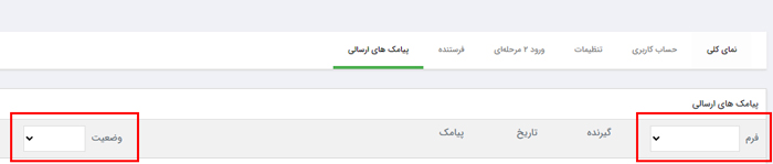 بررسی پیامک